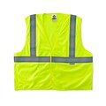 Ergodyne® GloWear® 8255HL Class 2 Hi-Visibility Treated Poly Vest, Lime, Small/Medium