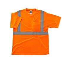 Ergodyne GloWear® 8289 High Visibility Short Sleeve T-Shirt, ANSI Class R2, Hi-Vis Orange, Large (21