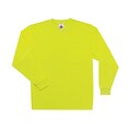 Ergodyne® GloWear® 8091 Non-Certified Hi-Visibility Long Sleeve Safety T-Shirt, Lime, Small