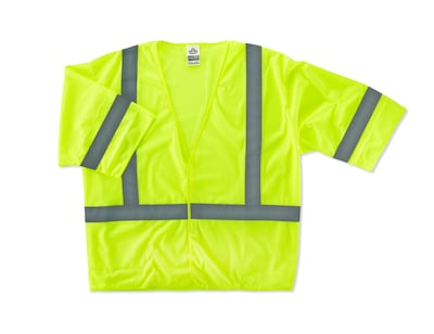 Ergodyne GloWear® 8310HL High Visibility Short Sleeve Safety Vest, ANSI Class R3, Lime, 4XL/5XL (220