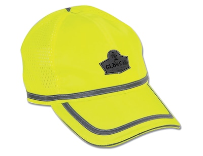 Ergodyne GloWear® 8930 High Visibility Baseball Cap, Lime, One Size (23239)