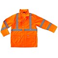 Ergodyne® GloWear® 8365 Class 3 Hi-Visibility Rain Jacket, Orange, Small