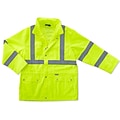 Ergodyne® GloWear® 8365 Class 3 Hi-Visibility Rain Jacket, Lime, 5XL