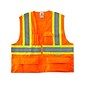 Ergodyne GloWear 8235ZX High Visibility Sleeveless Safety Vest, ANSI Class R2, Orange, S/M (26183)