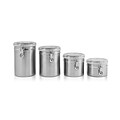 Ragalta™ 4 Piece Stainless Steel Canister Set With Airtight Acrylic Lids