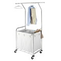 Whitmor 70.7(H) x 33.5(W) x 24.3(D) Commercial Laundry Center With Wheels; Chrome