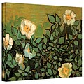 ArtWall Wild Roses Gallery Wrapped Canvas Art By Vincent Van Gogh, 36 x 48