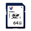 V7® VASDX64GUHS1R-2N 64GB Secure Digital Extended Capacity Memory Card