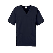 Medline Madison ave™ Unisex Scrub Top With 3 Pockets, Navy, Medium