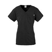 Medline Berkeley ave™ Ladies Scrub Top With Welt Pockets, Black, Medium