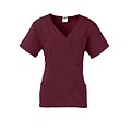 Medline Park ave Women 2XS Scrub Top, Wine (5587WNEXXS)