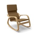 CorLiving™ Aquios Fabric Contemporary Rocking Chair, Warm Brown