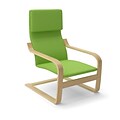CorLiving™ Aquios Fabric High Back Armchair, Apple Green