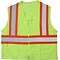 Mutual Industries High Visibility Sleeveless Safety Vest, ANSI Class R2, Lime, 2XL/3XL (16376-0-5)