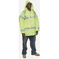 Mutual Industries High Visibility Long Sleeve Jacket, ANSI Class R3, Lime, X-Large (16370-138-4)