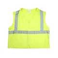 Mutual Industries Gann ANSI Class 2 Solid Durable Flame Retardant Safety Vest, Lime, 4XL
