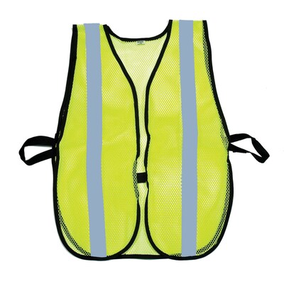 Mutual Industries MiViz High Visibility Sleeveless Safety Vest, Lime, One Size (16304-53-1000)