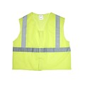 Mutual Industries Gann ANSI Class 2 Mesh Non Durable Flame Retardant Safety Vest, Lime, 2XL