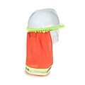 Mutual Industries Kromer ANSI Hard Hat Neck Shade With Reflective Stripes, Orange, 12/Pack