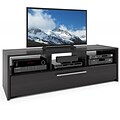 CorLiving™ Naples TV/Component Bench For 42 - 68 TVs, Wood Grain Black