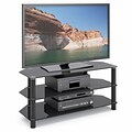 CorLiving™ Trinidad Glass TV/Component Stand For 32 - 46 TVs, Black