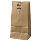Duro 5" x 3-1/3" x 9-3/4" Extra Heavy Duty Kraft Paper Grocery Bags; 500/Pack