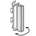 FFR Merchandising® Gondola Upright 3 Sign Holder With Hinge Holds Up to 0.1 - 0.25T, Clear, 10/PK