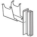 FFR Merchandising® Under Shelf Spring-Mount 3 Sign Holder With Hinge Holds Up to 0.1T, Clear, 4/PK