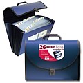 Better Office Products 26 Pocket Poly Expanding File with Handle; 4/Pack