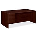 HON 10500 Series 72W Left Pedestal Desk, Mahogany (H10586LNN)