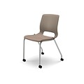 HON Motivate Stacking Chair, Shadow Shell, Textured Platinum Frame, Morel Fabric, 2 per Carton