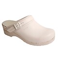 Sanita Footwear Leather Womens Ingrid Clog White, 5.5 - 6 (1500038W-01-36)