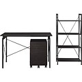 Altra™ MDF/Metal/PVC 3-Piece Home Office Collection Set; Espresso/Black