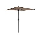CorLiving™ 2m Square Patio Umbrella With Air Vents, Sandy Brown Polyester