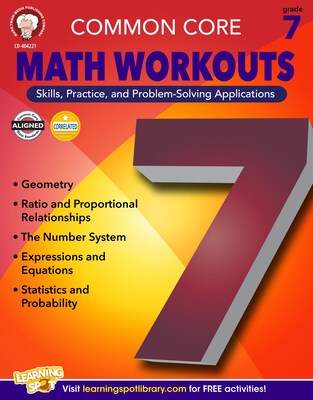 Common Core Math Workouts Resource Book, Grade 7