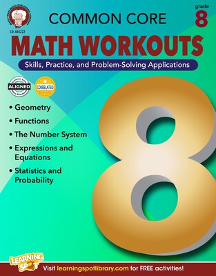 Common Core Math Workouts Resource Book, Grade 8