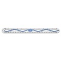 Westcott® Standard/Metric Aluminum Wave Ruler; 12, Blue