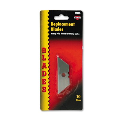 Cosco® Heavy-Duty Utility Knife Replacement Blade, 10/Pack