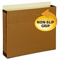 Smead Straight Cut Full-Height File Pockets with Easy Grip, 3-1/2 Expansion, Letter, Redrope, 25/Bx (73280)