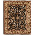 Feizy® Pietra Wool Pile Area Rug; Black/Ivory, 5 6 x 8 6