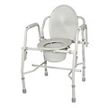 Drive Medical Steel Drop Arm Bedside Commode with Padded Arms