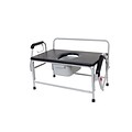 Drive Medical Bariatric Drop Arm Bedside Commode Seat, Extra Heavy Duty
