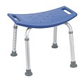 Drive Medical Bathroom Safety Shower Tub Bench Chair, Without Back, Blue
