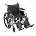 Drive Medical Chrome Sport Wheelchair, Detach Desk Arm, Leg rest, 16