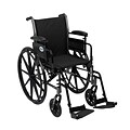 Drive Medical Cruiser III Wheelchair with Flip Back Removable Arms, Adj Desk Arms, Footrest, 18