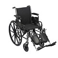 Drive Medical Cruiser III Wheelchair with Flip Back Removable Arms, Desk Arms, Leg rest, 20