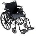 Drive Medical Cruiser III Wheelchair with Flip Back Removable Arms, Desk Arms, Footrest, 20