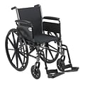 Drive Medical Cruiser III Wheelchair with Flip Back Removable Arms, Full Arms, Footrest, 18