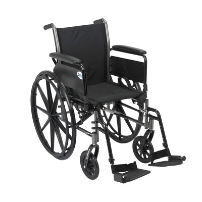 Drive Medical Cruiser III Wheelchair with Flip Back Removable Arms, Full Arms, Footrest, 20