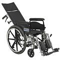 Drive Medical Viper Plus GT Full Reclining Wheelchair, 20 Seat Width, Full Arms
